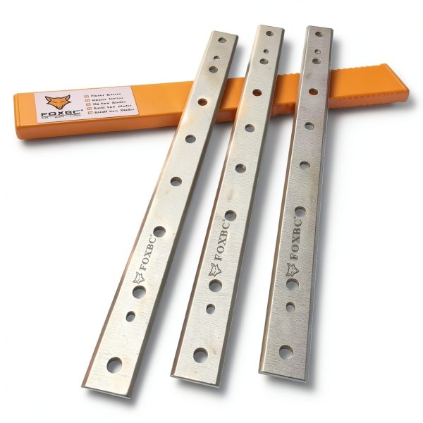 FOXBC 12-1/2 Inch Titanium Planer Blades Replacement for DeWalt DW734 Planer, Replace DW7342 - Set of 3-4